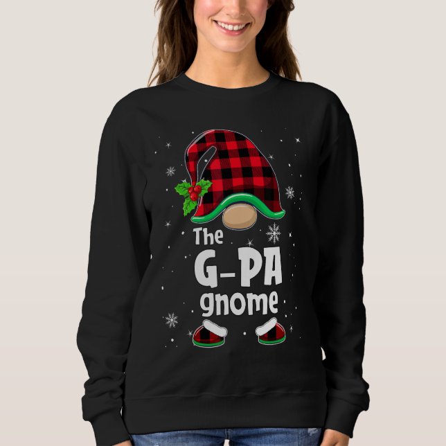 Sudadera The G pa Gnome Buffalo Plaid Christmas Matching Fa (Anverso)