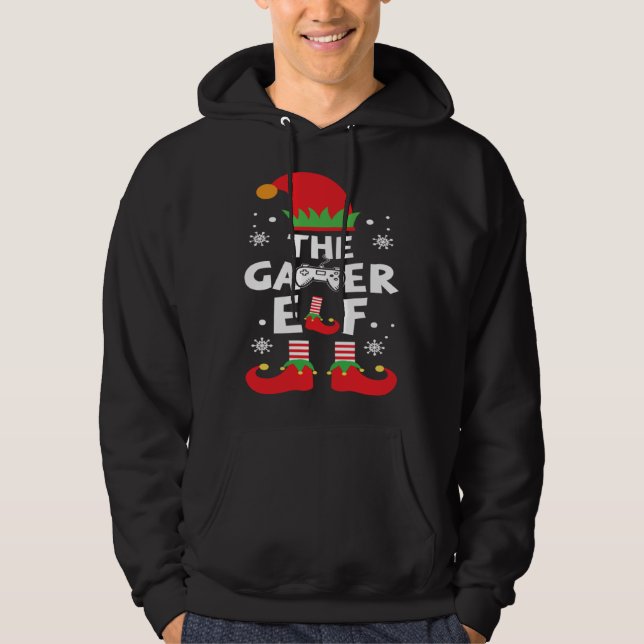 Sudadera The Gamer Elf Clothing Holiday  Cool Christmas Gam (Anverso)