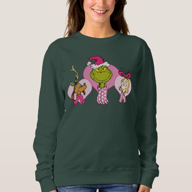 Sudadera The Grinch Crew in Pink Valentine's Portrait (Anverso)