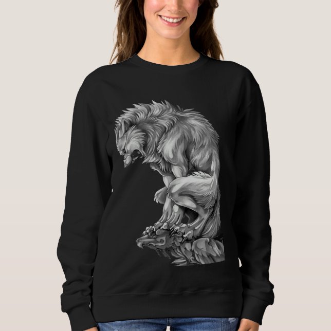 Sudadera The King of The Werewolf Medieval Wolf Curse Monst (Anverso)