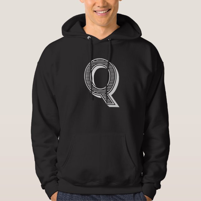 Sudadera The Letter Q Fun Big and Bold for Events Family Te (Anverso)