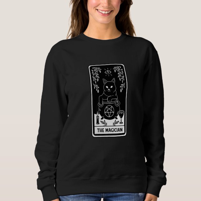 Sudadera The magician cat tarot card (Anverso)