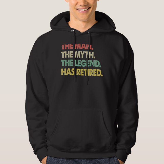 Sudadera The Man Myth Legend Retired   Men Profession Retir (Anverso)