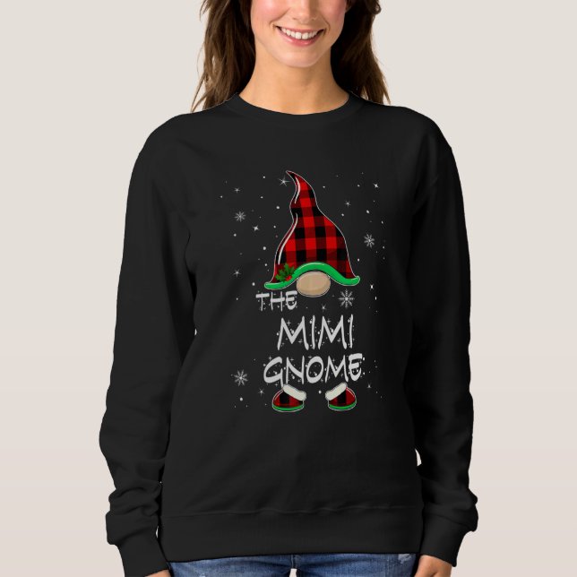 Sudadera The Mimi Gnome Red Buffalo Plaid Christmas Pajama (Anverso)