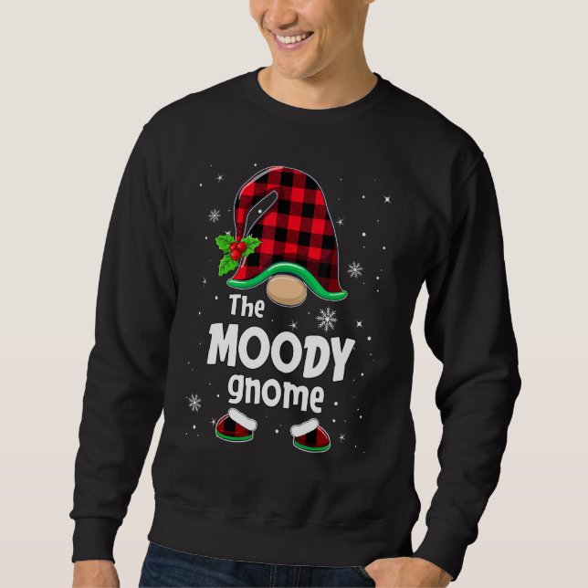 Sudadera The Moody Gnome Buffalo Plaid Christmas Matching F (Anverso)