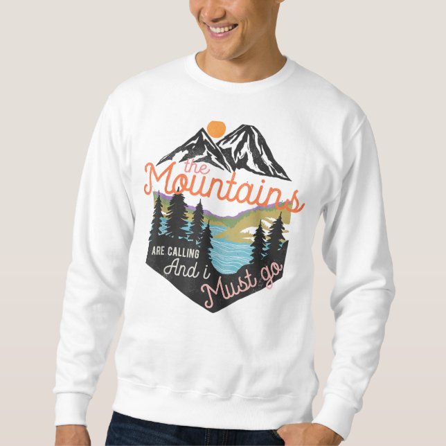 Sudadera The Mountains Are Calling Vintage Hiking Adventure (Anverso)