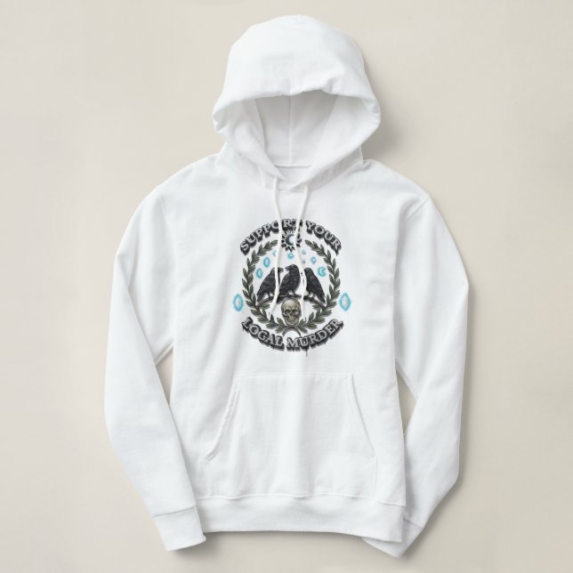 Sudadera The Murder's Calling: Mystical Crow & Skull Graphi (Diseño del anverso)