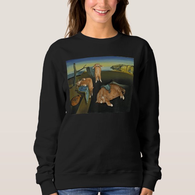 Sudadera The Persistence of Memory Cat  Painting (Anverso)