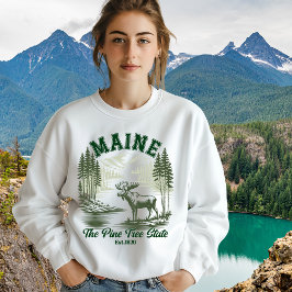 Sudadera The Pine Tree State  - Mountain Forest View