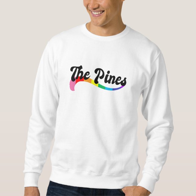 Sudadera The Pines Fire Island NY logo arcoíris orgullo LGB (Anverso)
