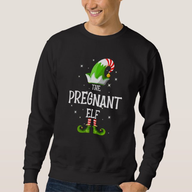 Sudadera The Pregnant Elf Family Matching Group Christmas (Anverso)