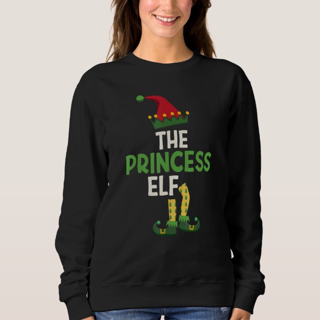 Sudadera The princess Elf Claus Present Reindeer Snowman Ho (Anverso)