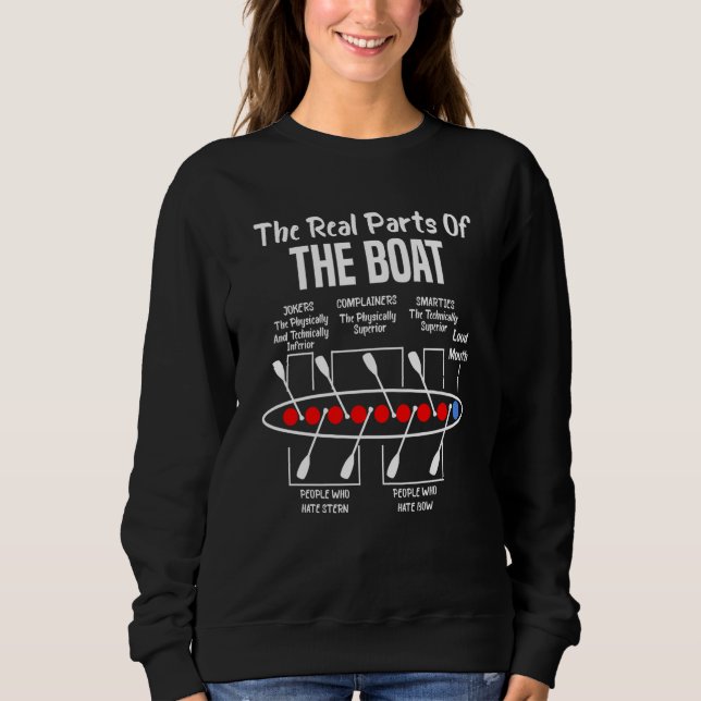 Sudadera The Real Parts Of The Boat Rowing Crew Loud Mouth (Anverso)