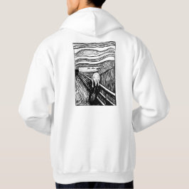 Sudadera The Scream de Munch – Arte de Línea Negra Personal