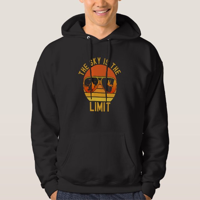 Sudadera The Sky Is The Limit Retro Sunset Rock Climbing Cl (Anverso)