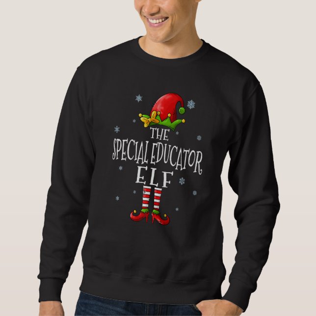 Sudadera The Special Educator Elf Squad  Xmas Matching Chri (Anverso)