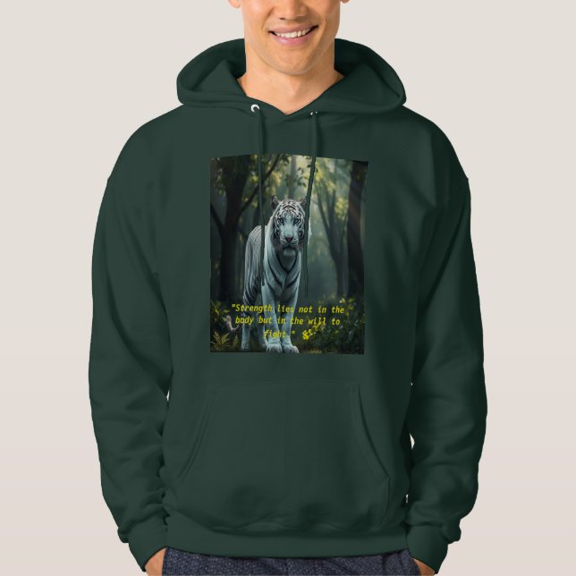 Sudadera **"The Whispering Forest: A White Tiger's Majesty" (Anverso)