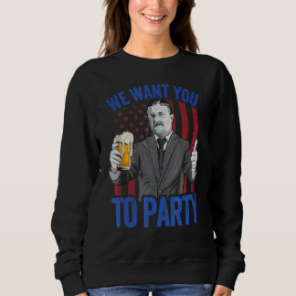 Sudadera Theodore Roosevelt 4 De Julio Hombres Bandera Esta