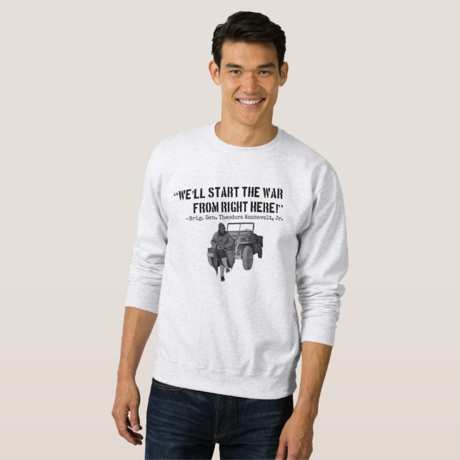 Sudadera Theodore Roosevelt, camiseta del día D WWII del (Anverso completo)