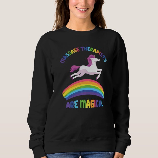 Sudadera Therapist Are Magical  Unicorn Massage Therapist (Anverso)