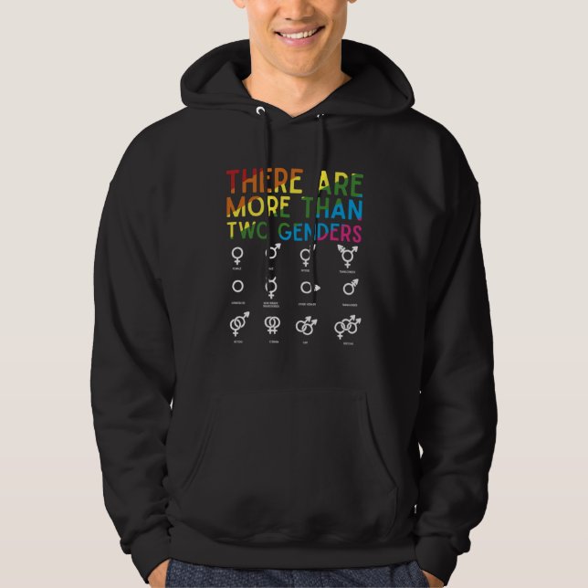 Sudadera There Are More Than 2 Genders Rainbow  LGBT Pride (Anverso)