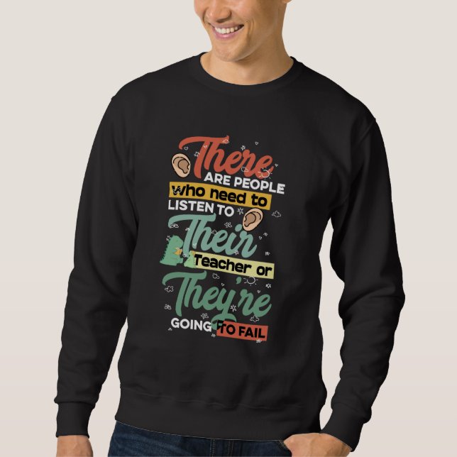 Sudadera There Their They're English Grammar Teacher Pun (Anverso)