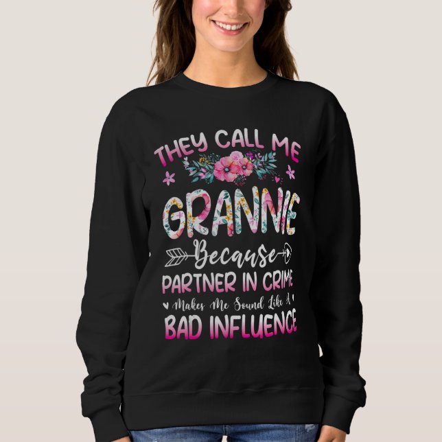 Sudadera They Call Me Grannie Because Partner In Crime Moth (Anverso)