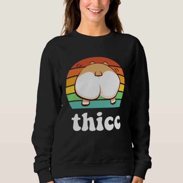 Sudadera Thicc Corgi Extra Thick Dogs Cute Workout Lifting (Anverso)