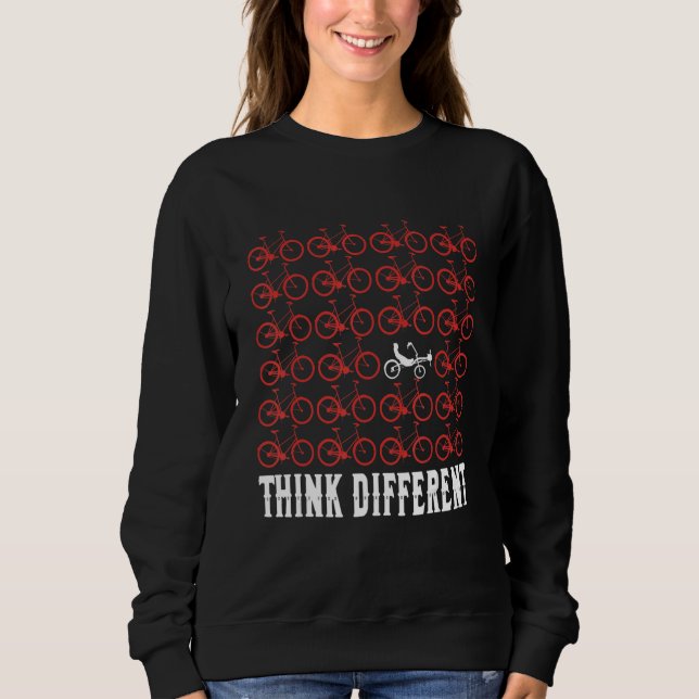 Sudadera Think Different Funny Bike (Anverso)
