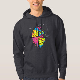 Sudadera Think • Feel • Decide – Abstract Brain & Heart