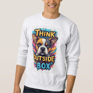 Sudadera Think Outside The Box: Adorable Boxer Dog Portrait