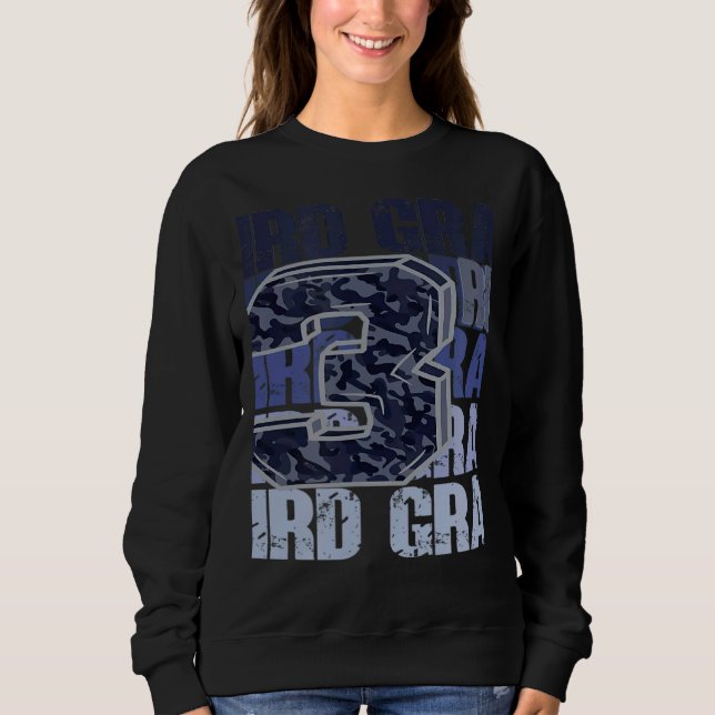 Sudadera Third Grade 3rd Grader Stacked Leopard for Teacher (Anverso)