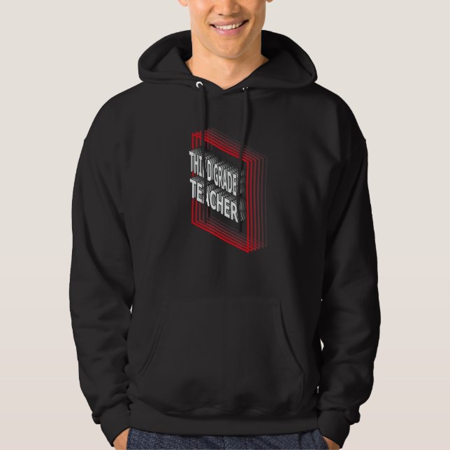 Sudadera Third Grade Teacher Job Title Appreciation Retro (Anverso)