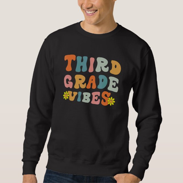 Sudadera Third Grade Vibes Retro Back to School Teacher Stu (Anverso)