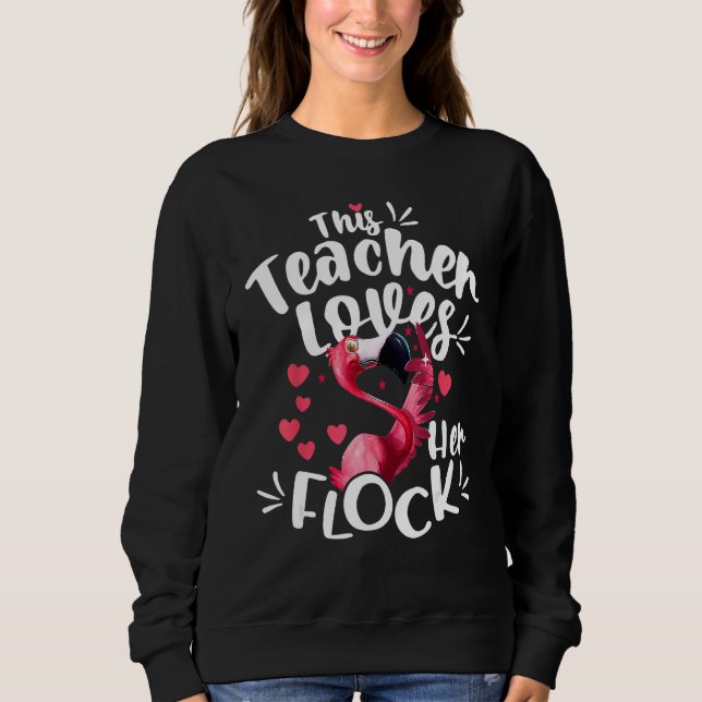 Sudadera This Assistant Principal Loves Her Flock Flamingo  (Anverso)