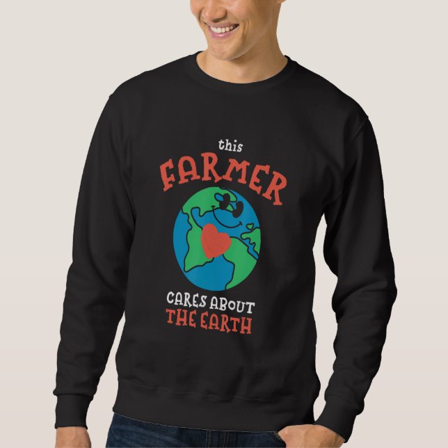 Sudadera This Farmer Cares About the Earth Nature   Farming (Anverso)