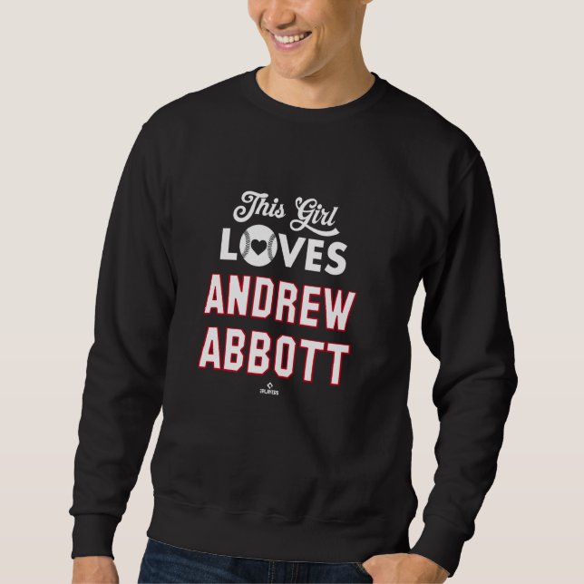 Sudadera This Girl Loves Andrew Abbott Cincinnati Baseball  (Anverso)