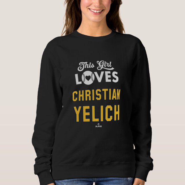 Sudadera This Girl Loves Christian Yelich Milwaukee Basebal (Anverso)