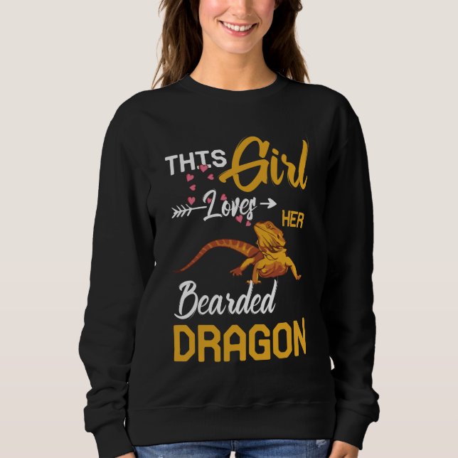 Sudadera This Girl Loves Her Bearded Dragon Lizard (Anverso)