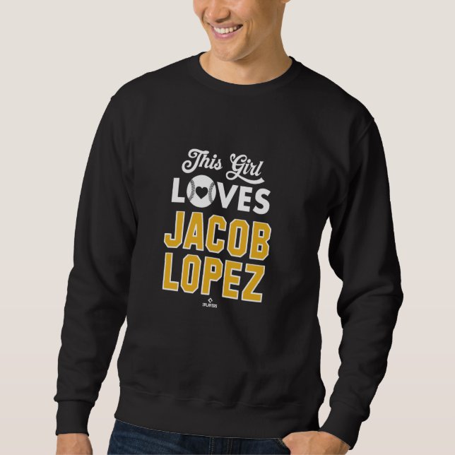 Sudadera This Girl Loves Jacob Lopez Oakland Baseball MLBPA (Anverso)