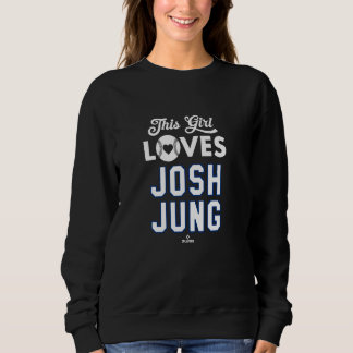 Sudadera This Girl Loves Josh Jung Texas Baseball MLBPA