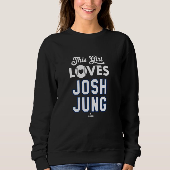 Sudadera This Girl Loves Josh Jung Texas Baseball MLBPA (Anverso)