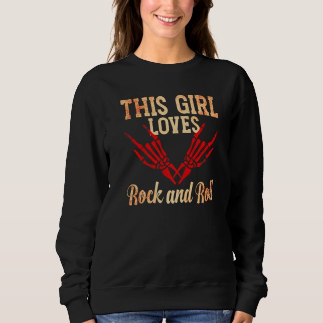 Sudadera This Girl Loves Rock and Roll  2 (Anverso)