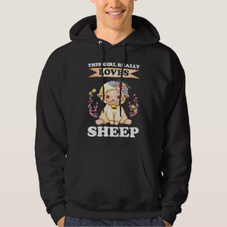 Sudadera this girl really loves sheep sheeps