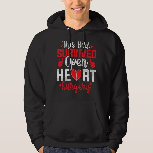 Sudadera This Girl Survived Open Heart Surgery Bypass Surge (Anverso)