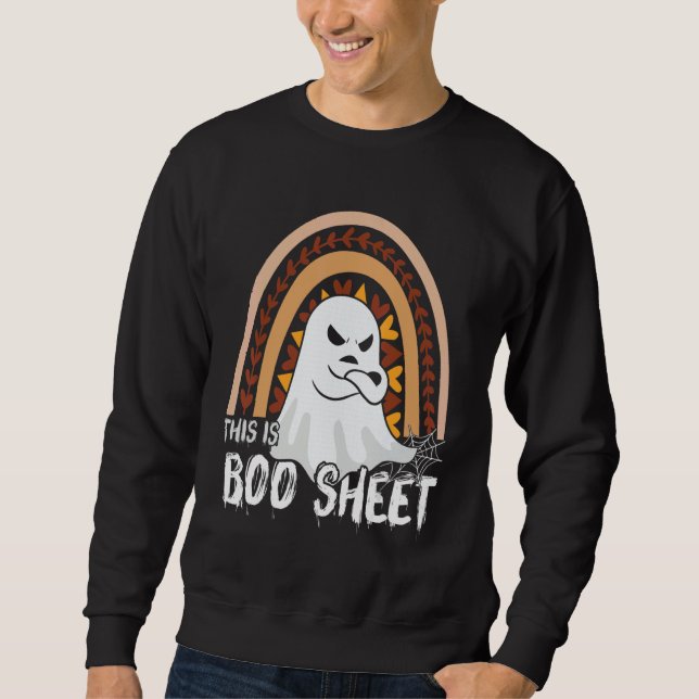 Sudadera This is boo sheet ghost retro halloween costume me (Anverso)