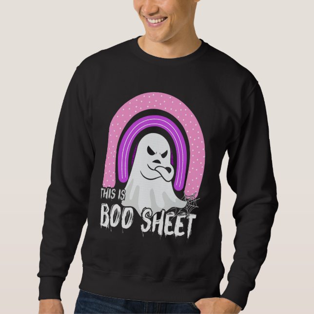 Sudadera This is boo sheet ghost retro halloween costume me (Anverso)