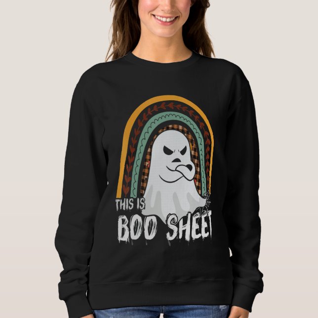 Sudadera This is boo sheet ghost retro halloween costume me (Anverso)