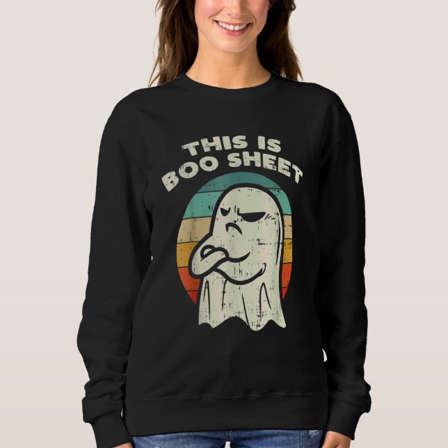Sudadera This Is Boo Sheet Ghost Retro Halloween Costume Me (Anverso)