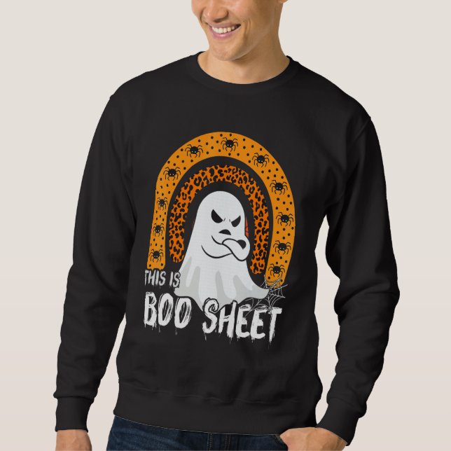 Sudadera This is boo sheet ghost retro halloween costume me (Anverso)
